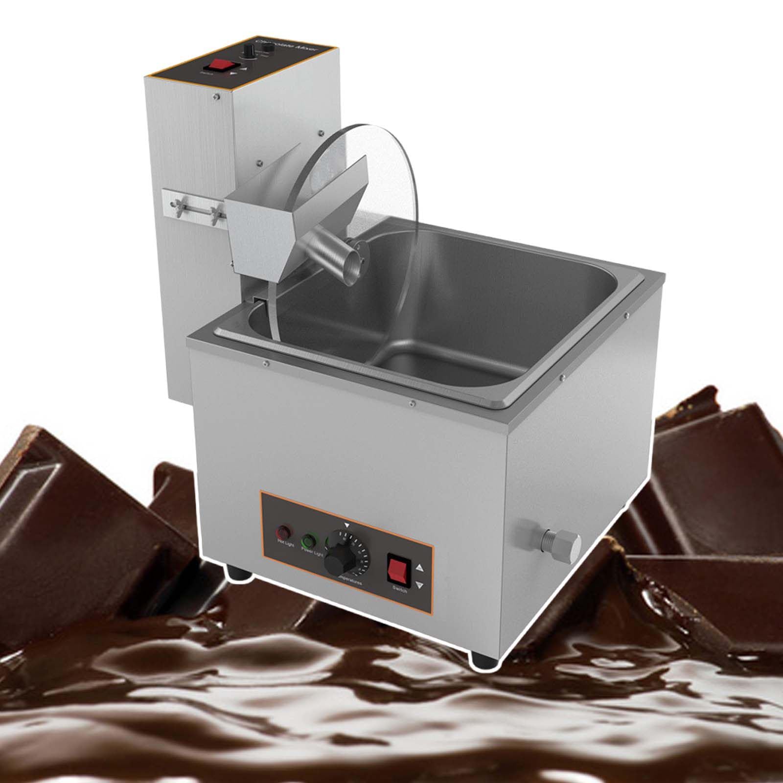 Mescolatore Elettrico per Cioccolato da Tavolo, Diametro della Ruota 28,5 Cm, Compatibile con Pentole per Fusione del Cioccolato, con Manopola Meccanica per Forno per Fusione del Cioccolato
