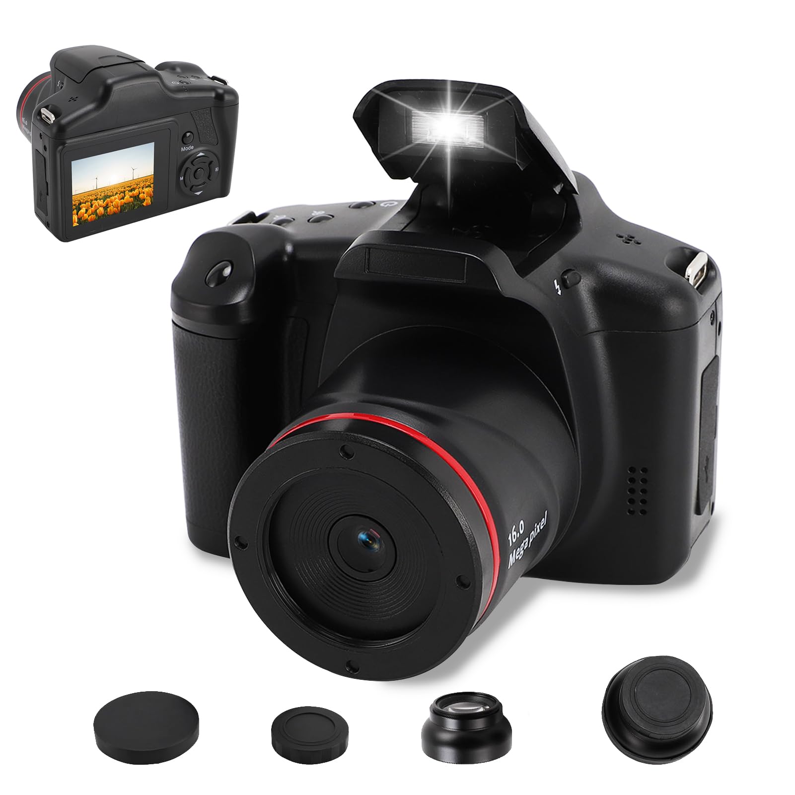 Amazon | コンパクトデジタルカメラ、16MP HDデジタルカメラ
