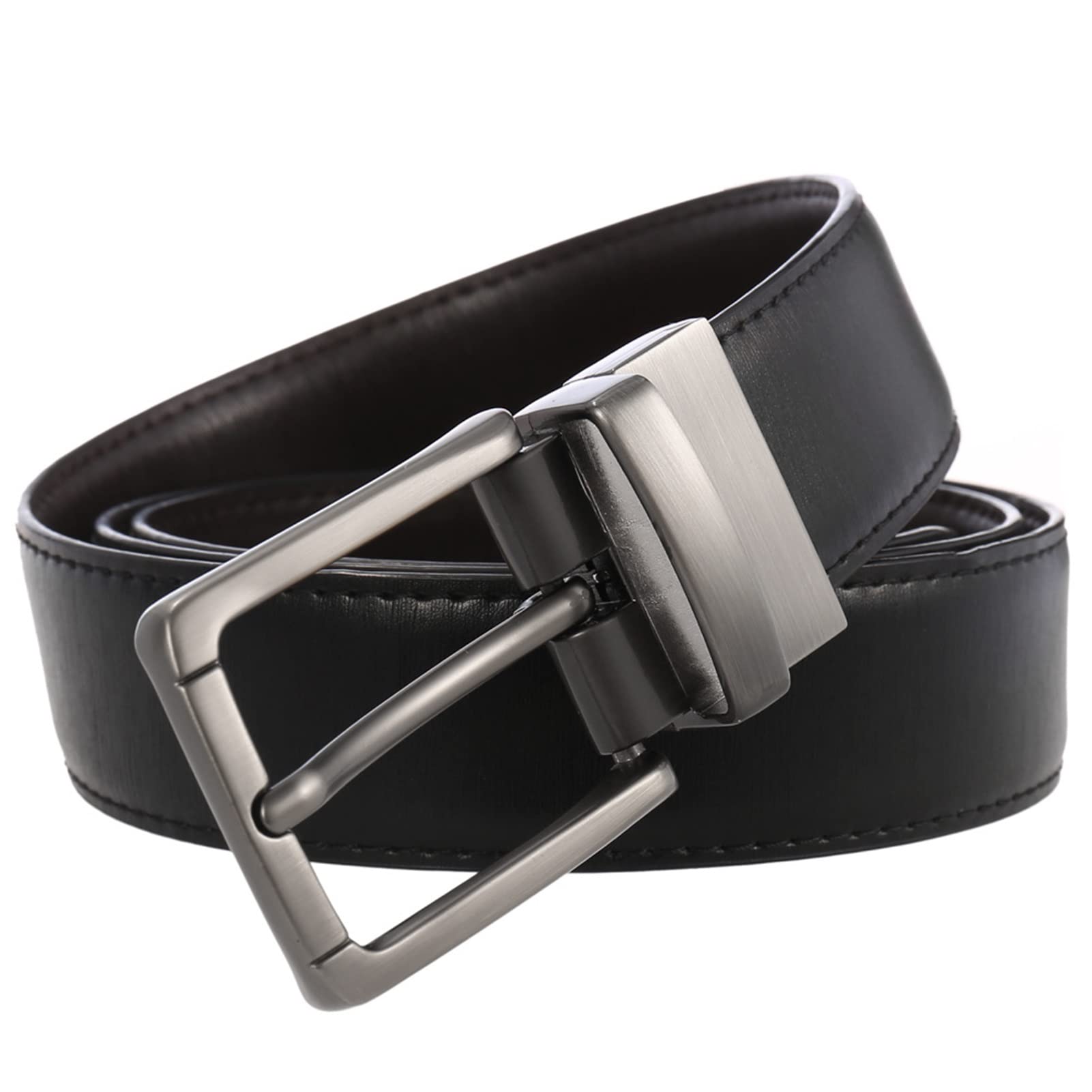 Cinturón ajustable de cuero genuino, Cinturón de cuero for hombre Cuero con hebilla antirrayas Hebilla ancha ajustable de aleación Jeans Casual Formal Hebilla ajustable Touser(2,Length 120cm)