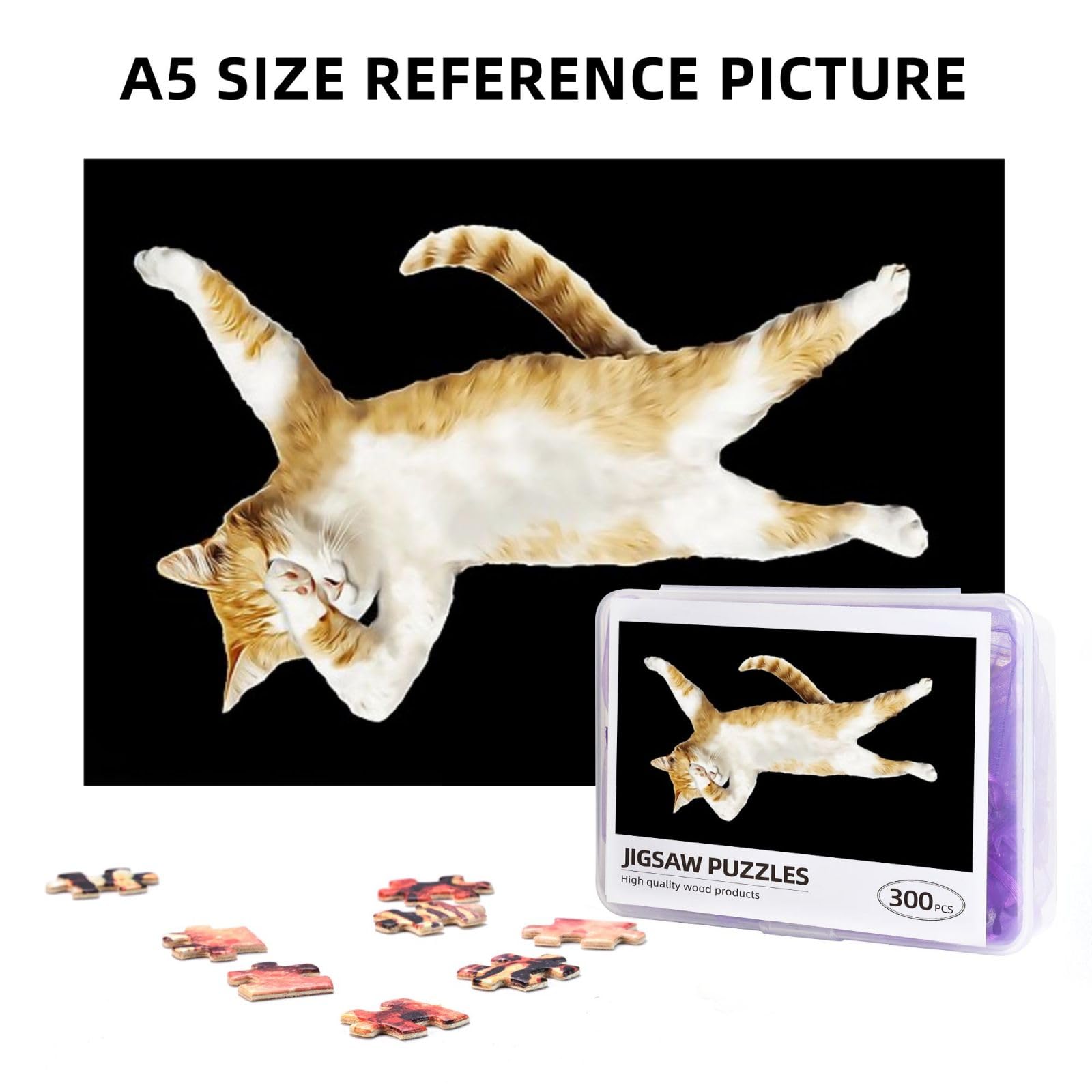 Amazon.co.jp: ジグソーパズル おもしろ 猫 猫柄 面白い ねこ (2) 木製