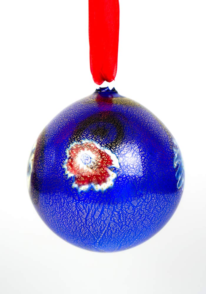 MadeMuranoGlass Tris Palline di Natale in Vetro soffiato di Murano