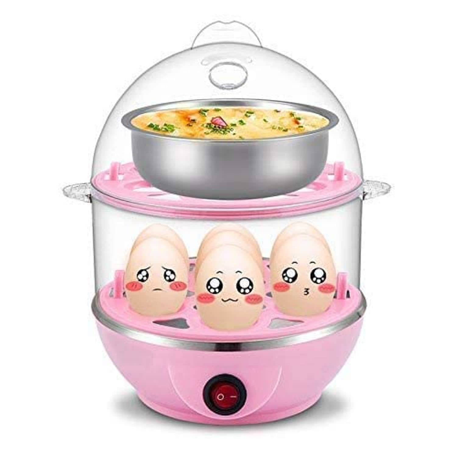 Shree Hari Double Layer Egg Boiler Electric Automatic Off 14 Egg Poacher for Steaming, Cooking (Set Of 1)-picture-16
