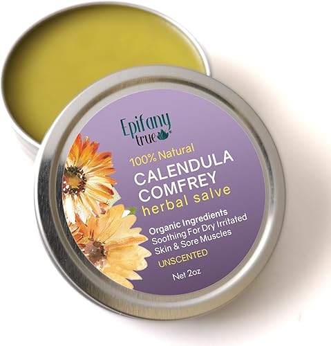 Miniatura 7 de Epifany True Caléndula y consuelda multiusos de hierbas de 2 onzas, sin fragancia, ungüento de hierbas naturales, bálsamo calmante para la piel