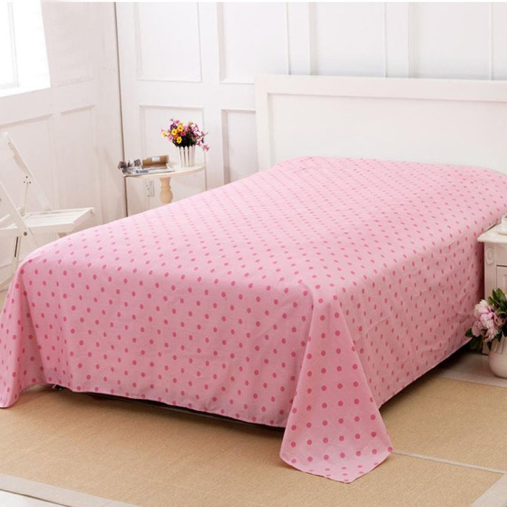 Feuilles individuelles de plain vague drap lit double couleur unie coton 160x230 cm