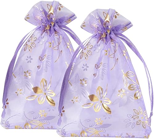 50 bolsas de organza con cordón de 3.9 x 5.9 in, bolsas de regalo de boda, bolsas de almacenamiento de joyas, bolsas de regalo de Navidad, bolsa de