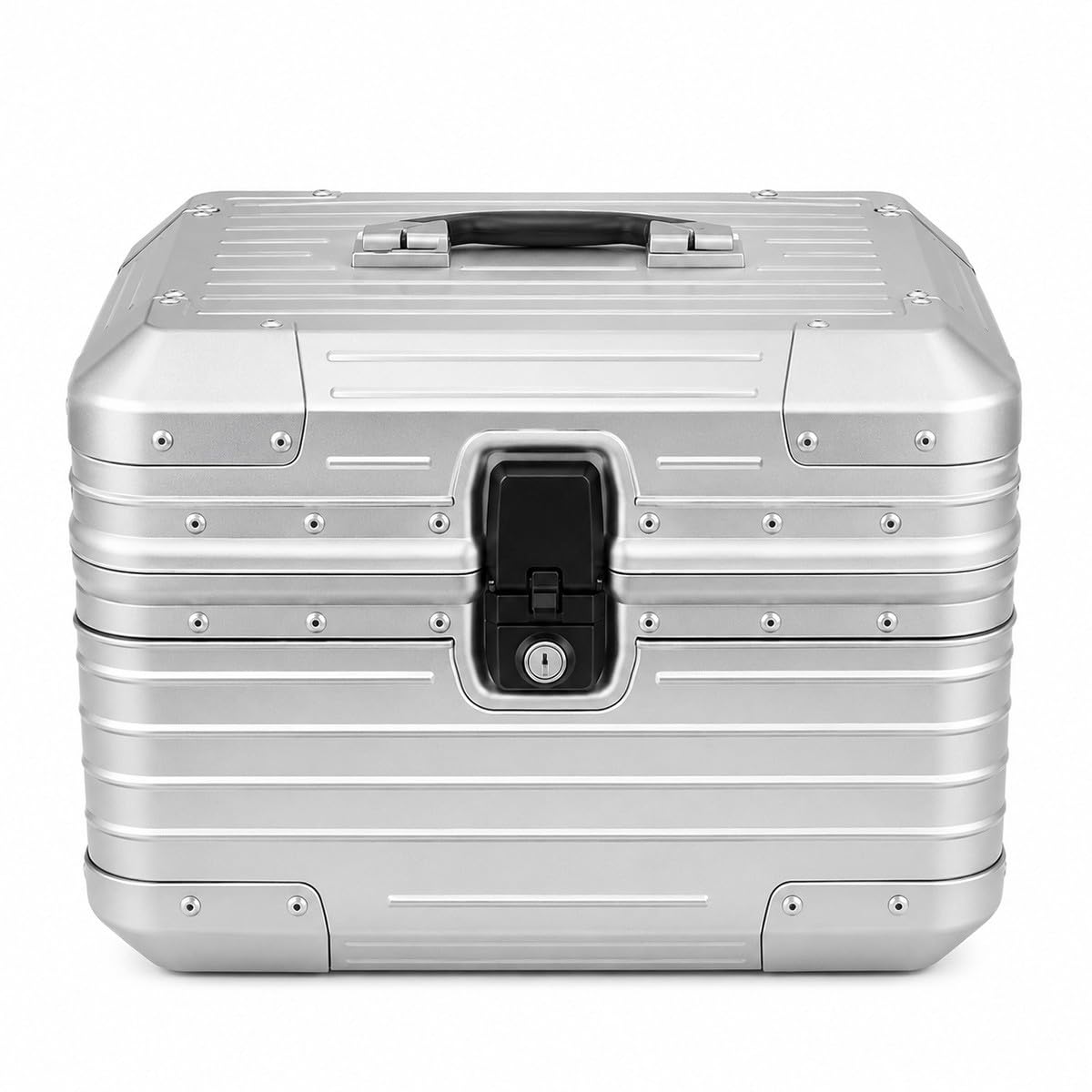 Baannaww Motorcycle Top Box 42x33x31cm ABS Rear Storage Case with Key Lock Mounting Plate Padded Liner Universal Luggage Trunk for Scooter E Bike Commuting Touring Daily Travel Routes Rides
