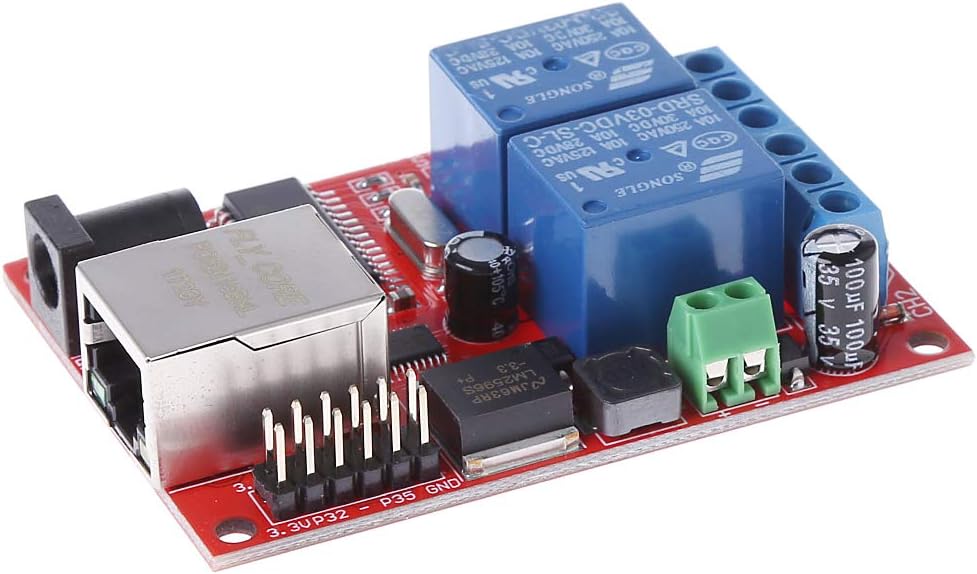 Pinhaijing LAN Ethernet 2 Way Relay Board Delay Switch TCP/UDP Controller Module Web Server