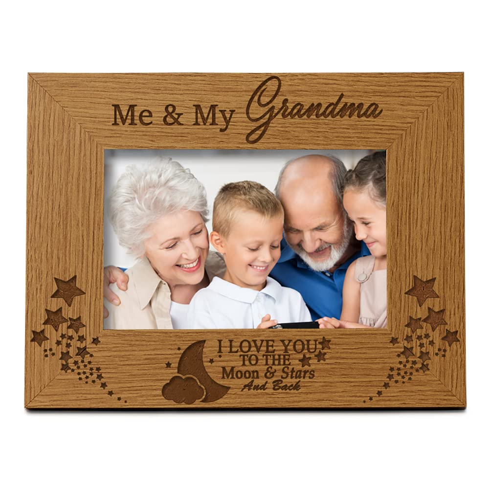 Ukgiftstoreonline Me And My Grandma Love You To The Moon Photo Frame Gift (5 X 7 Inch)