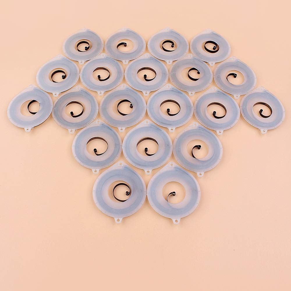 Tiempo Beixi 20pcs / Lot de la Motosierra del arrancador de Retroceso del Resorte Compatible con Husqvarna 445 Reemplazo 450 455 460 461 Gas Motosierra Piezas 537 24 17-01