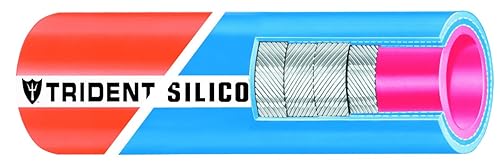 Trident Marine 202V4000-36 Manguera de escape húmedo de mezcla de silicona, clasificación de temperatura Softwall 350 grados F, presión máxima de 60