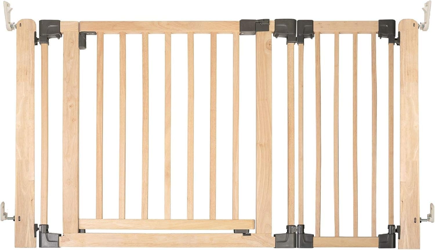 Safetots Natural Wooden Multi Panel Room Divider, Up To, Wood, 76Cm Tall, Multi Panel Flexible Room Barrier, Room Divider With Door For Baby And Toddler, Easy Installation 136Cm