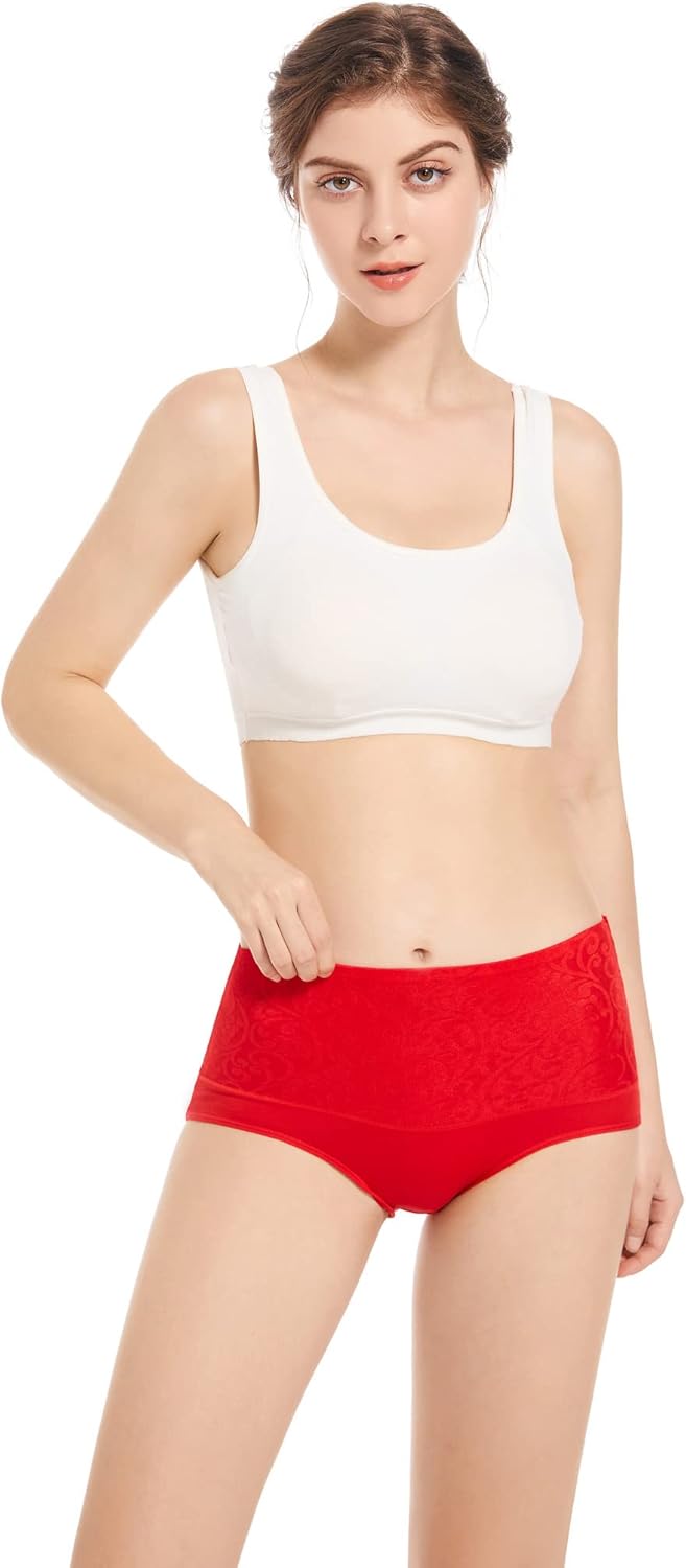 youlehe Women's Cotton Underwear Briefs High Waist Full Coverage Soft Breathable Panties - Image 4