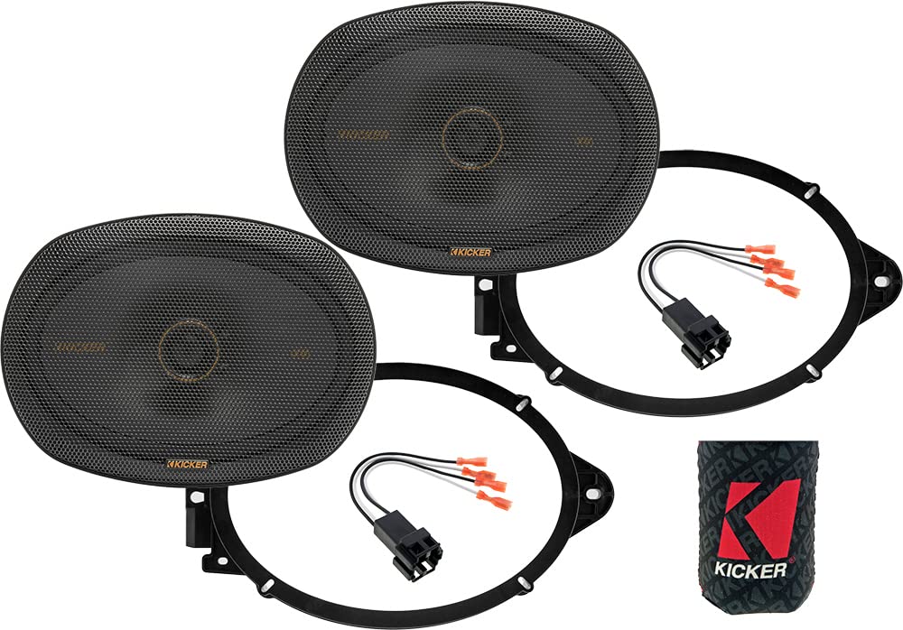 KICKERSpeakers 6X9 inch for Chevrolet Camaro 2010-2015 Upgrade Kit - Pair of KS Series with Adapters and Harness, Car Audio Rear Deck Speaker for Chevy KSC690, 47KSC6904