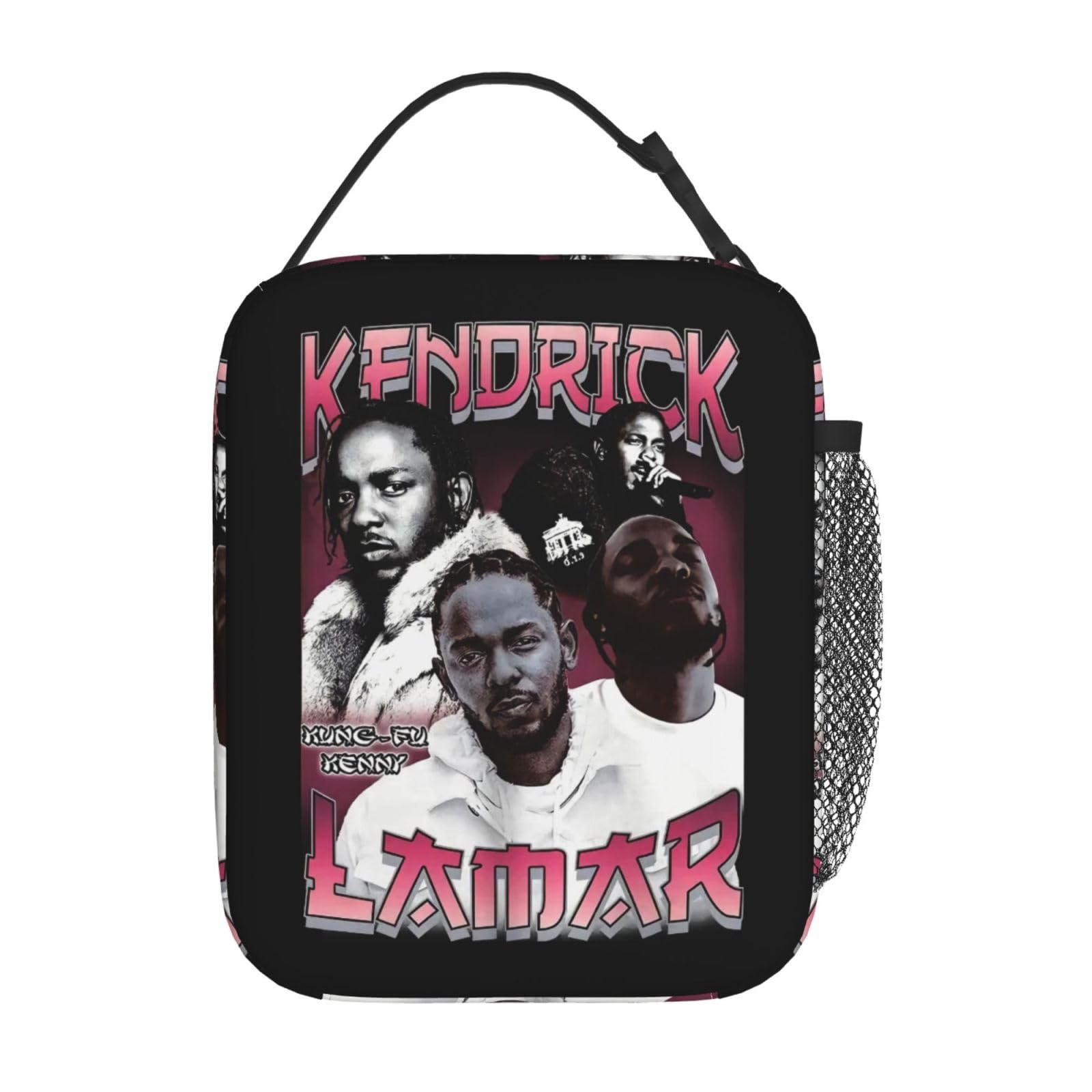 Kendrick Music Lamar Lunch Bag Insulated Portable Lunch Bags Reusable Lunch Tote Handheld Lunch Pouch Leakproof Bento Box for Women Man