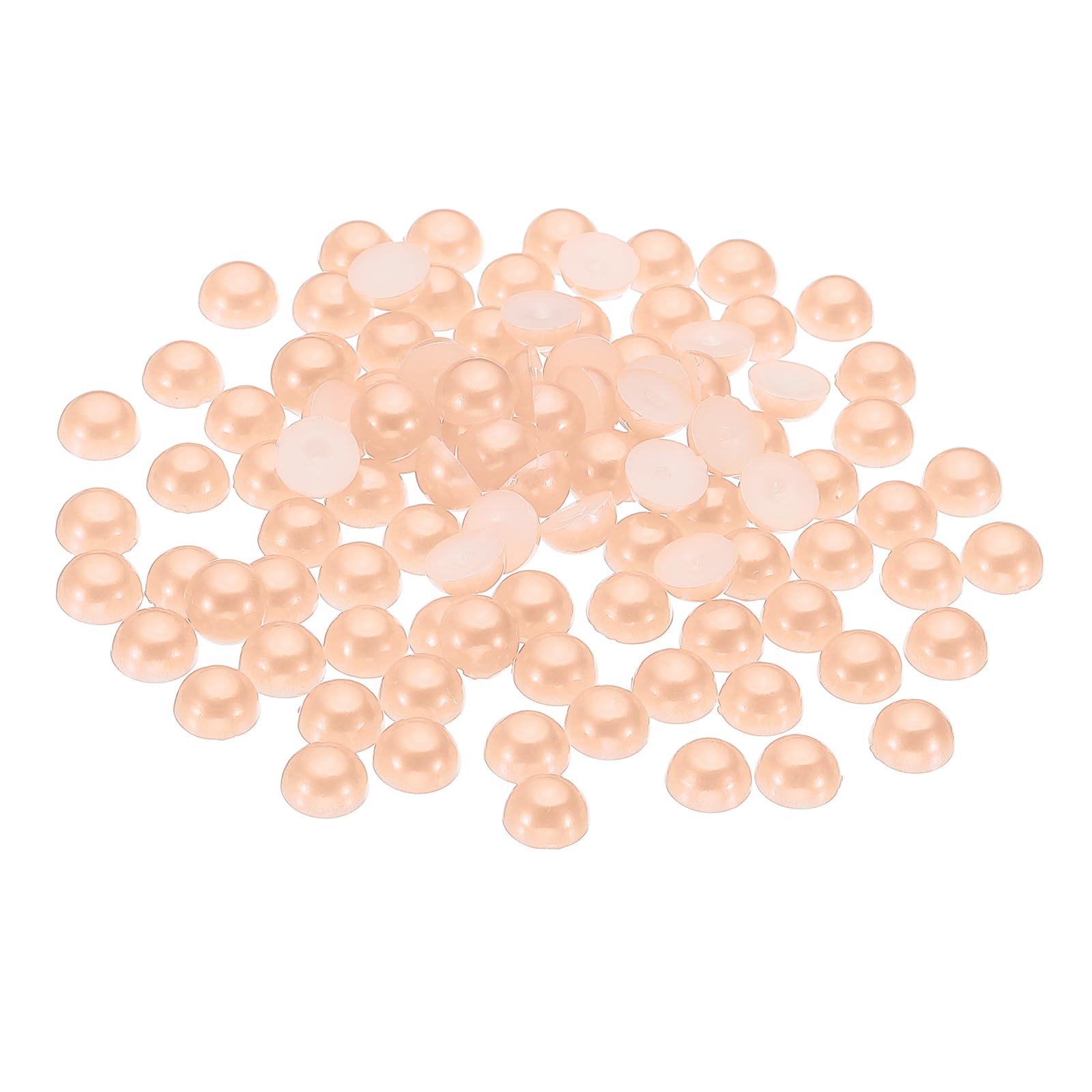 PATIKIL 600Pcs Flatback Pearls Beads for Crafting 8mm Half Round Resin Beads Flatback Pearls for Nail Charms Handmade Phone Case Embellishment