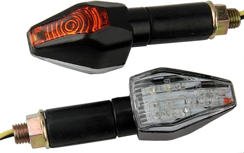 Indicadores de giro LED negros para motocicleta, intermitentes, luces intermitentes compatibles con Kawasaki Ninja H2R 2016