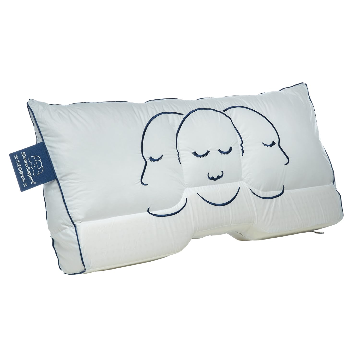Blau – Orthopädisches Nackenstützkissen 40x80 cm – Medium Fest – AGR-Zertifiziert & Oeko-TEX – Ergonomisch für Seiten- & Rückenschläfer – Made in den Niederlanden