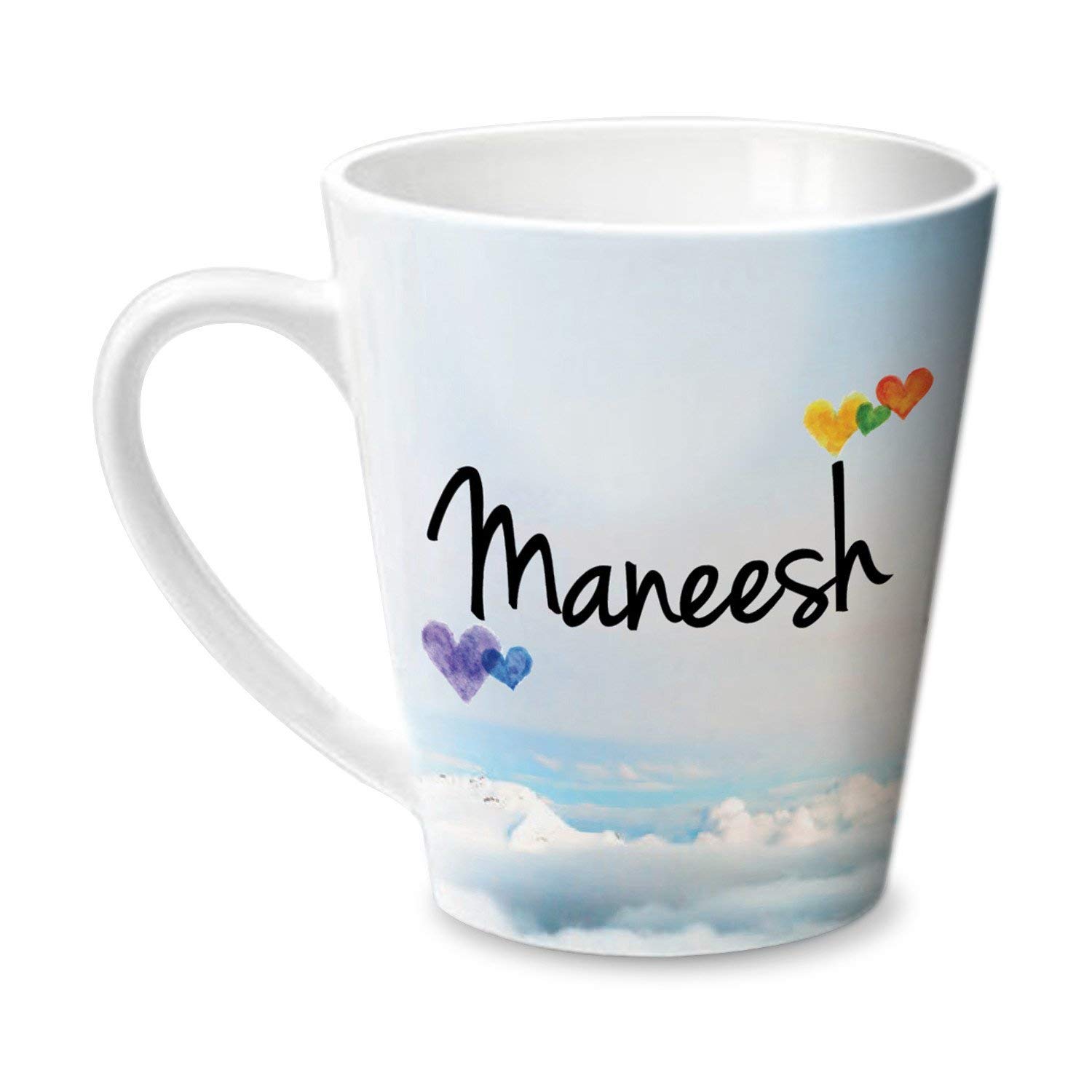 Hot MuggsSimply Love You Maneesh Conical Personalised Name Ceramic, 315ml, 1 Unit