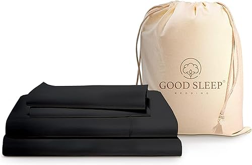 Good Sleep Bedding Sábanas Individuales - Juego de Sábanas Individuales de 100% Algodón Egipcio, 3 Piezas, 1000 TC, Tejido Satén, Sábanas de Calidad