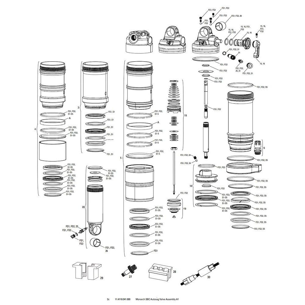 Cane Creek Thudbuster Lt Elastomer - Xsoft #1 - Black (Clear Bagged)