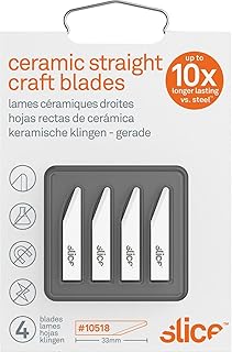 Slice 10518 Craft Knife Scalpel Blades - Straight Edge For Precision And Scraping | Finger-Friendly Ceramic Safety Blades ...