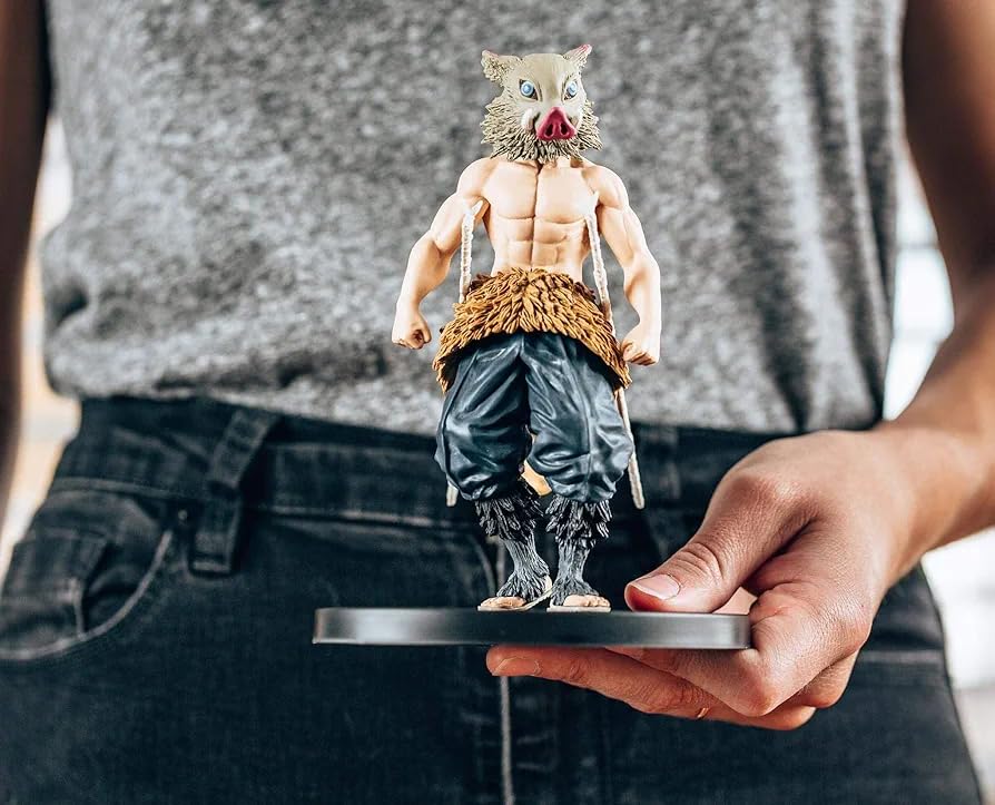 Image of Abelestore Inosuke Hashibira Action Figure - Demon Slayer Anime Collectible | Highly Detailed PVC Statue with Dual Nichirin Blades for Anime Fans, Desk Decor, or Collectors