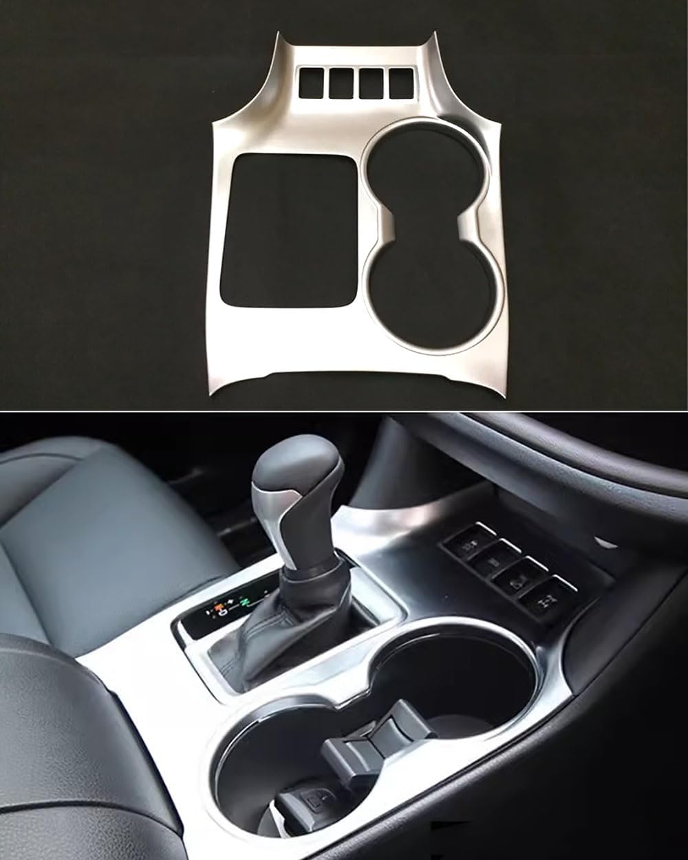 Car Accessories fit for Toyota Highlander 2014-2019 Interior Cover Trim | Gear Shift Panel Cover Trim | Inner Console Decor (Low Configuration 1pcs ABS (Matte Silver)