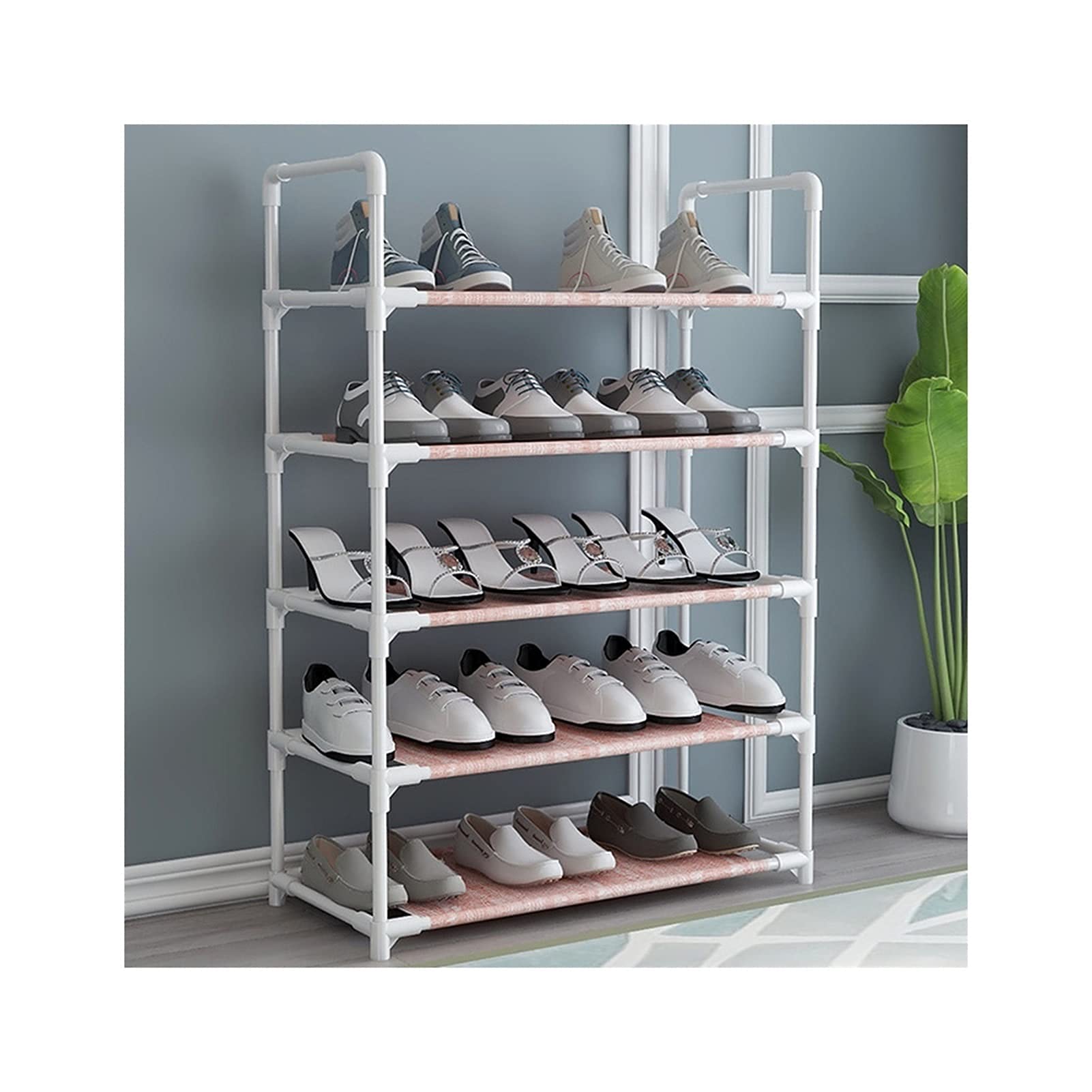 Étagère à chaussures simple pour remédier au désordre du salon