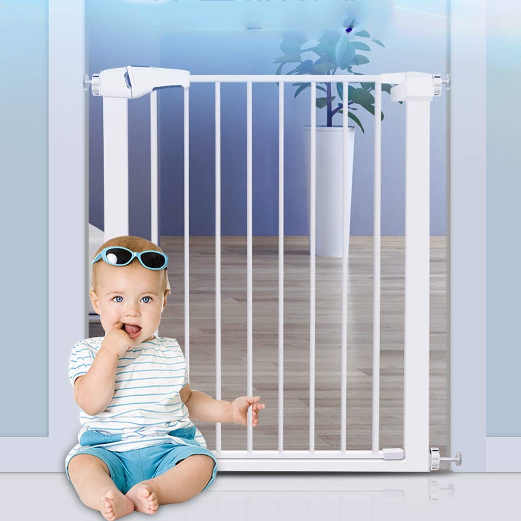 Barrière de sécurité pour chien et bébé à fermeture automatique en métal pour escalier