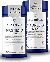 Magnésio 350mg - Bisglicinato, Dimalato, Citrato 180 Cápsulas - Alto Teor, Saúde, Energia, Sono