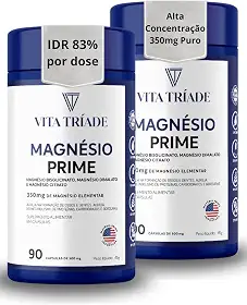 Magnésio 350mg - Bisglicinato, Dimalato, Citrato 180 Cápsulas - Alto Teor, Saúde, Energia, Sono