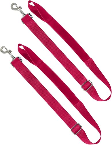 Harrison Howard Adjustable Length Durable Double Stitching Essential Half-Way Elastic Replacement Leg Straps Rose Pink Full Large