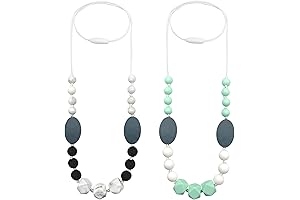 Silicone Nursing Necklaces for Mom, Chew Necklace for Sensory Kids