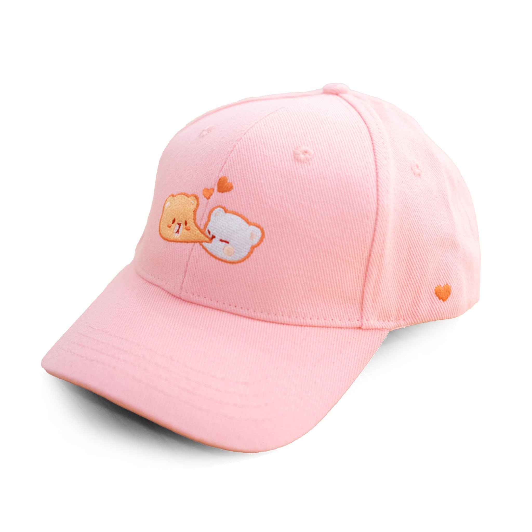 Milkmochabear Rosa und Schwarz Kappe - Unisex Erwachsene Schnalle Hut Einheitsgröße Verstellbare Kappe für Damen und Herren