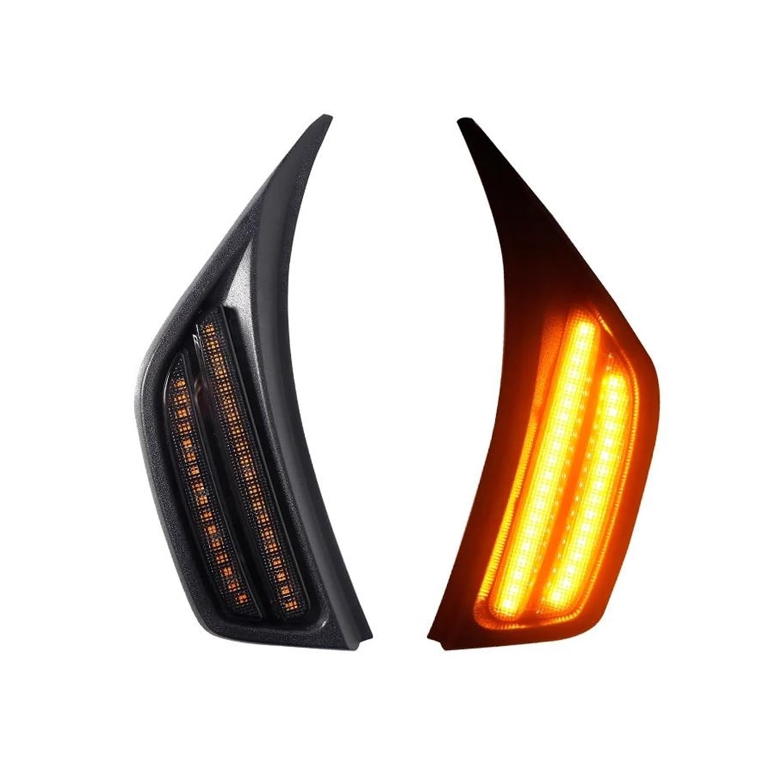 Genérico Intermitente Delantero Para Jeep Para Wrangler JL 2018-2023 Lámpara De Llamarada 12V LED Ámbar Indicador Lateral Delantero Del Coche Luces Señal Giro