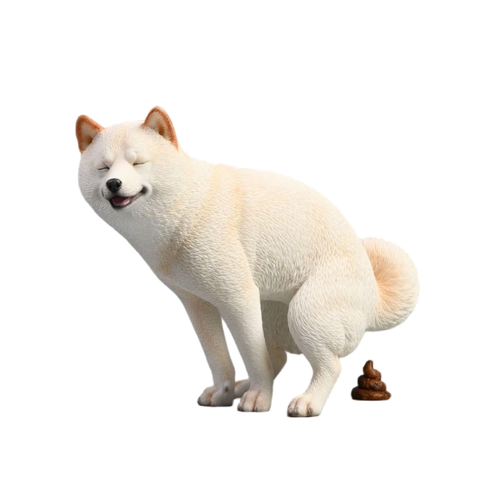 Amazon.co.jp: 排便する柴犬の像、ミニ柴犬の置物、樹脂製犬の像