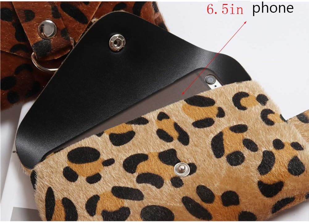 Fashion Women's Leopard Faux Leather Waist Fanny Belt Pack Bag Phone Purse For Girls Women