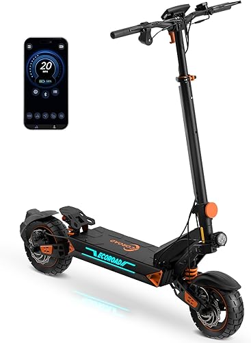 ET8 Scooter eléctrico, potente motor de 1000 W y velocidad máxima de 32 MPH, scooter eléctrico para adultos con neumáticos todoterreno de 10