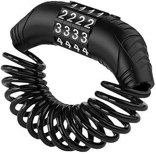 Bike Lock,u Lock,Combination Bike Lock,Scooter Lock,Bike Motorcycle Anti-Theft Cable Lockstitch Durable Helmet Lock Chain 4 Digit Password Combination Portable