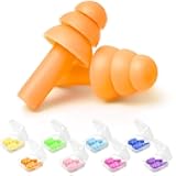 Earplugs for Sleeping Noise Cancelling, Reusable Ear Plugs– Super Soft, Silicone Ear Plug, for Sleeping 8 Pairs, Swimming, Snoring, Concerts, Work, Noisy Places (8 Colors)