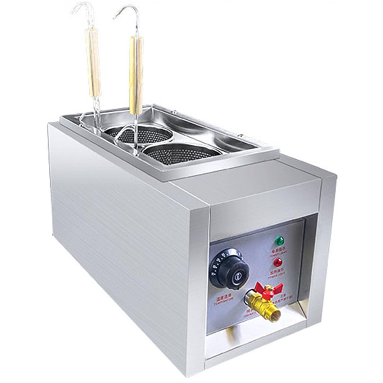 Cuocipasta elettrico con 2 cestelli, controllo accurato della temperatura per spaghetti e noodles perfettamente cotti, ideale per uso commerciale e domestico