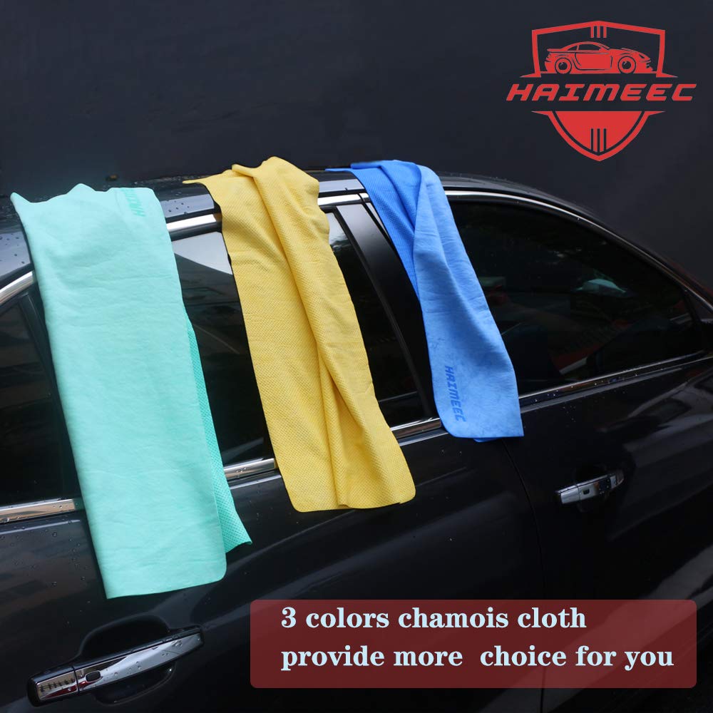 Panni Di Camoscio Per Auto XiXiRan - 3 Pezzi, Naturale, Super Assorbenti, 60x90 Cm - Foto 6