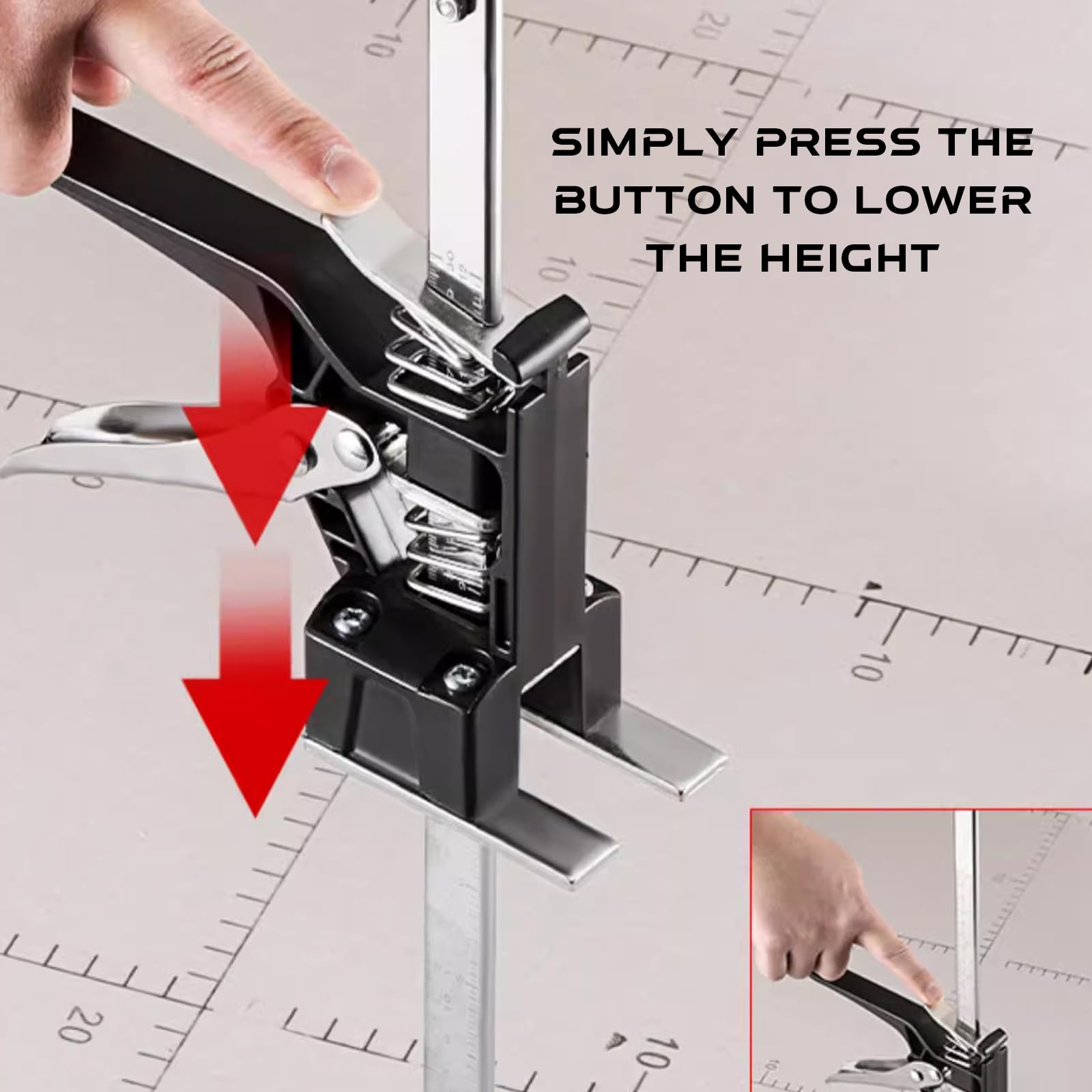 4/10PCS Ajuste De La Altura De Las Baldosas Modelo Extendido Puede Elevarse 250mm Regulador Nivelador Localizador Cerámico De Pared Alicate Manual Craftsman Herramienta Manual(Color:10pcs)
