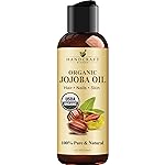 Handcraft Blends USDA Organic Jojoba Oil - Cold-Pressed 4 Fl Oz - 100% Pure and Natural - Premium Grade Carrier Oil for Skin and Hair - Hair and Body - Massage - Hexane-Free