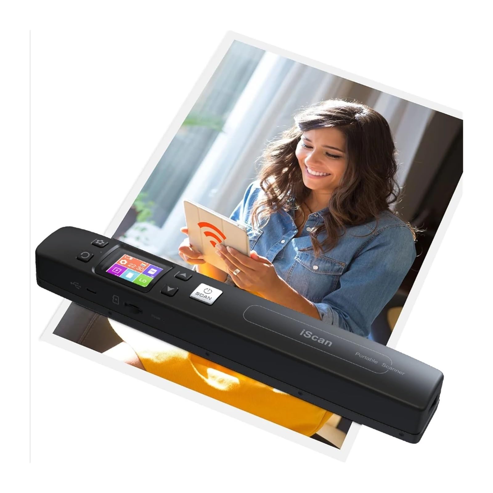 Scanner per documenti, Scanner piatto portatile HD 1050 DPI wireless WIFI for la scansione dei compiti di documenti