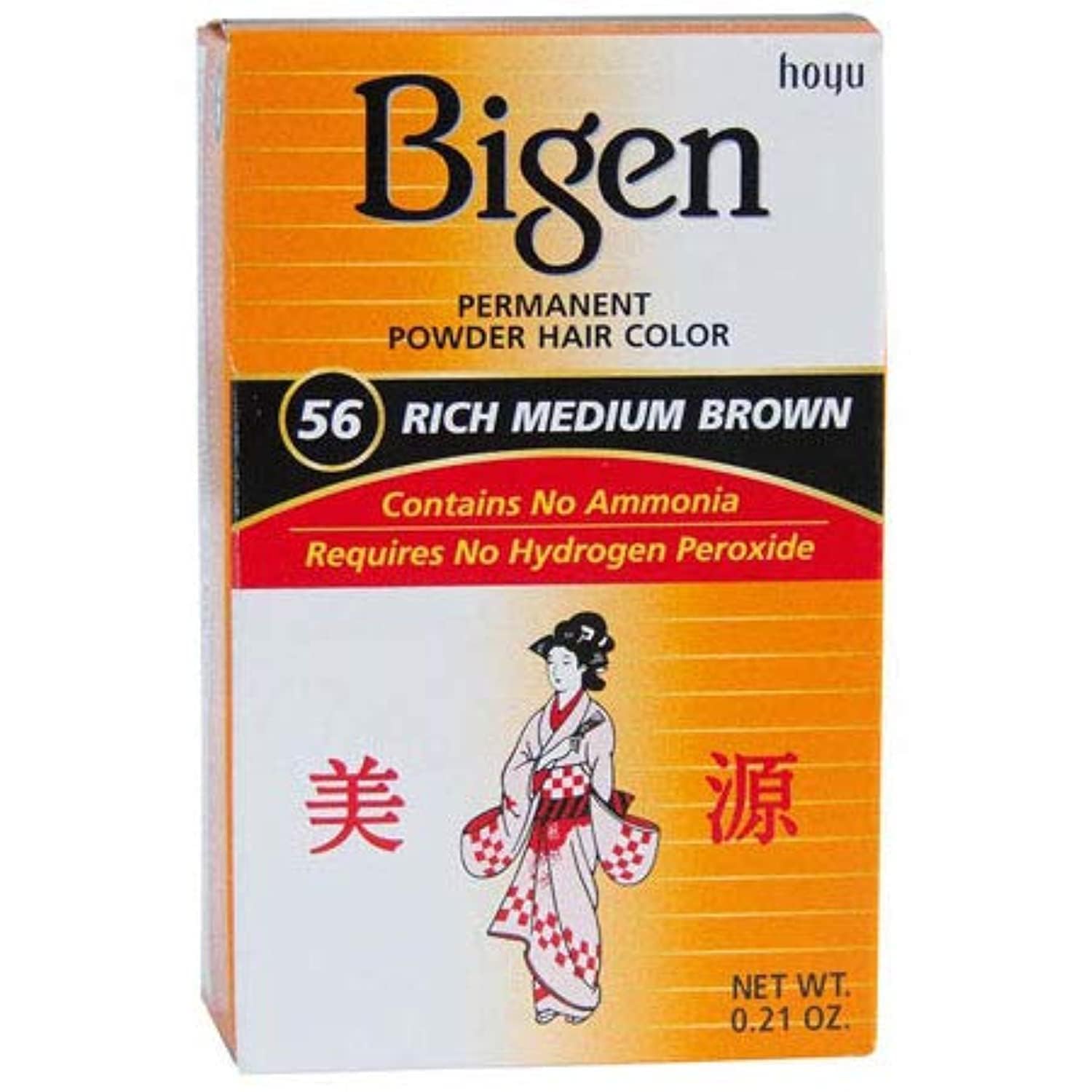 Bigen Hair Color Powder #56 Rich Medium Brown - 1 pc,(Hoyu)