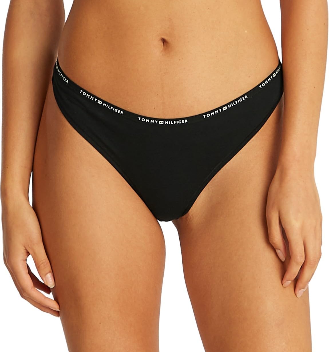 Tommy Hilfiger Women's THONG UW0UW05741, Black, XL