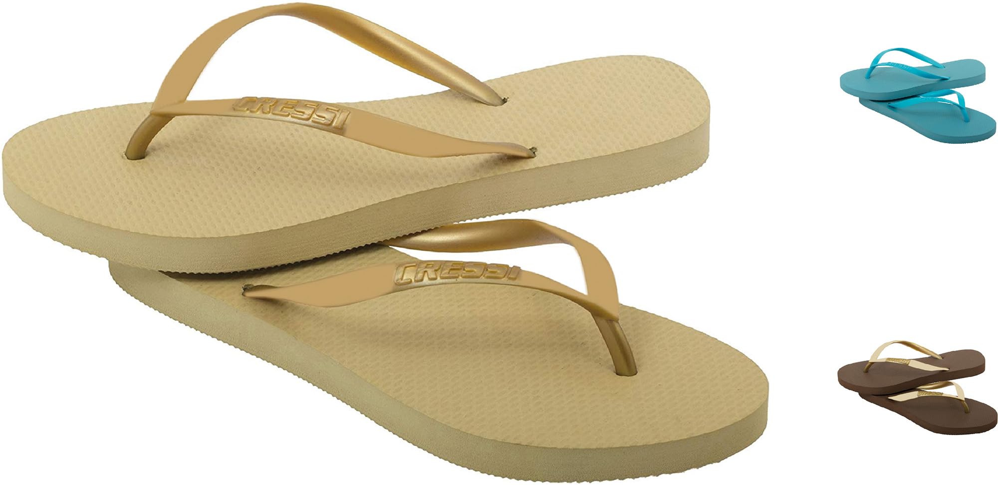 Cressi Women Marbella Flip Flop - Gold Size 37/38