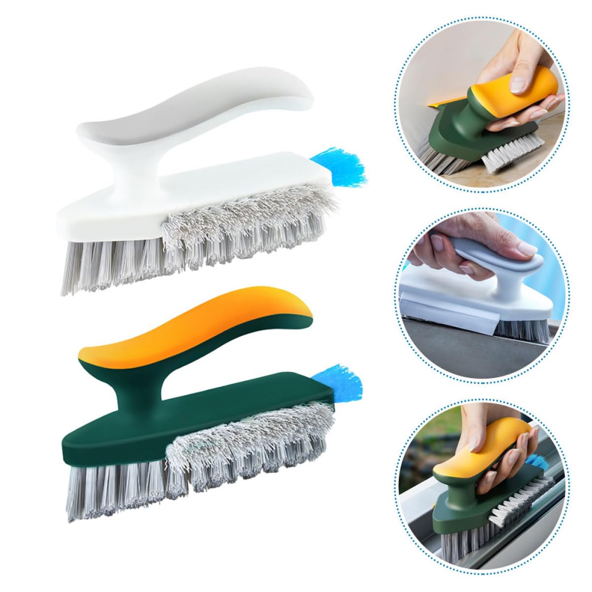 Ciieeo Juego De 5 Cepillos De Limpieza De Mano con Mango Ergonómico para Azulejos Y Baño Diseño Japonés para Cocina Hogar Suelo 2 Unidades X 5