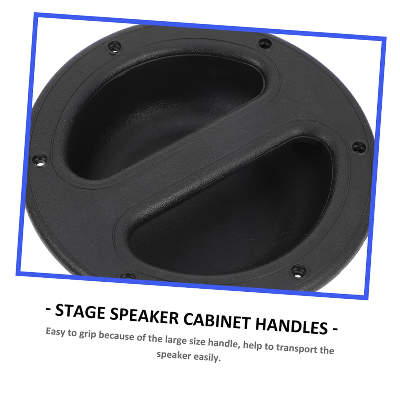 SHINEOFI Maniglia Dell'altoparlante Audio 8 Pezzi Abs Nera 146x38 Mm Rotonda Bordi Lisci per Rialzo Casse Acustiche e Accessori Casse Acustiche da Lavoro
